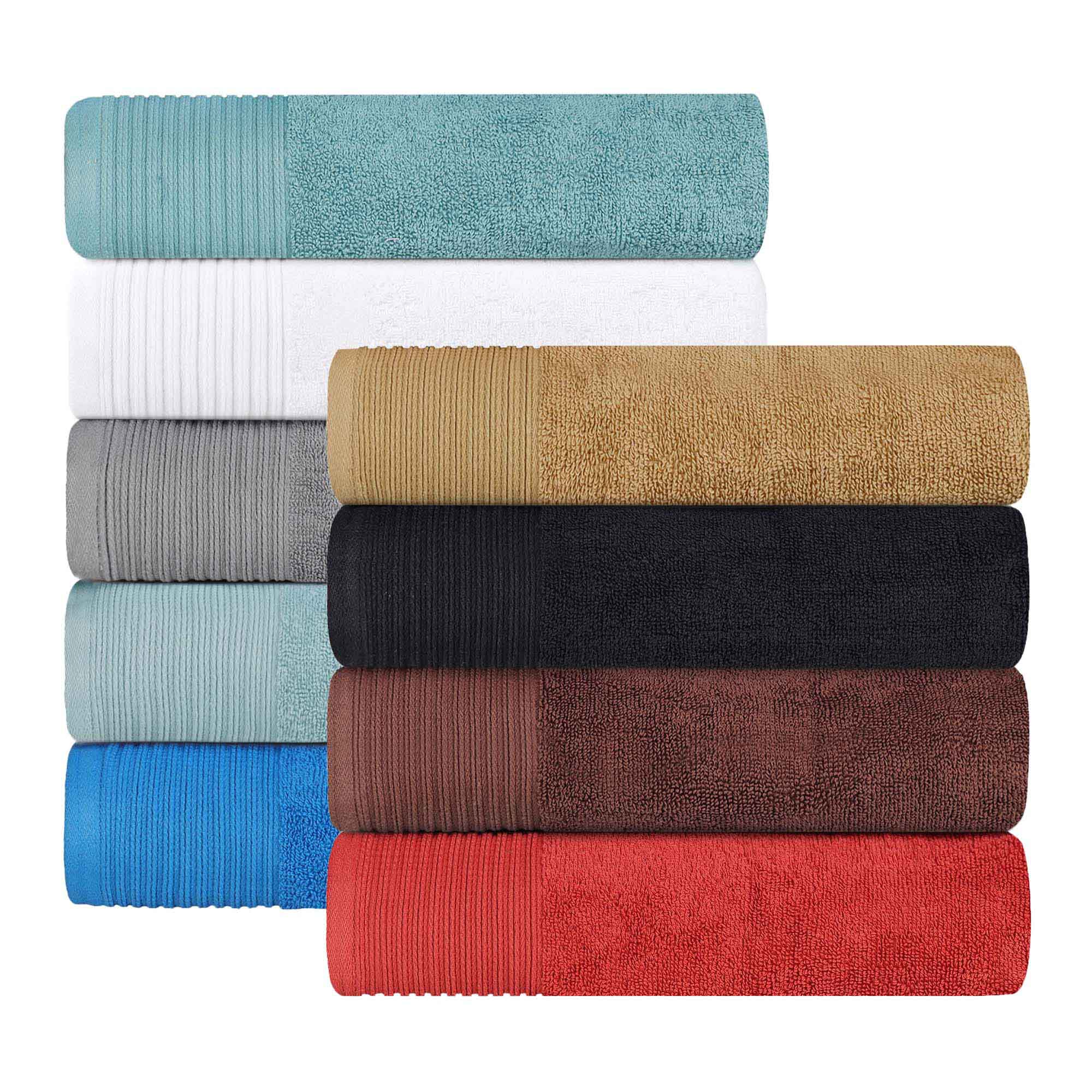 Premium 6-Piece Cotton Quick-Drying Towel Set - Solid & Marble Patterns for Bath, Gym, Beach, and Spa | Ultra Absorbent & Soft Bath Towels