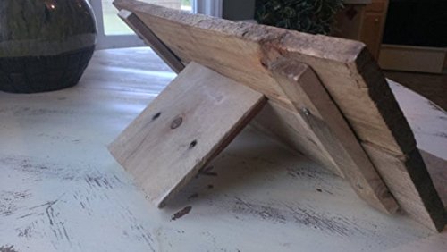 Rustic Wooden iPad Stand for Kitchen - Adjustable Cookbook Holder & Bible Stand - Perfect for Cooking, Baking, and Reading Recipes - Home Decor Gift Idea