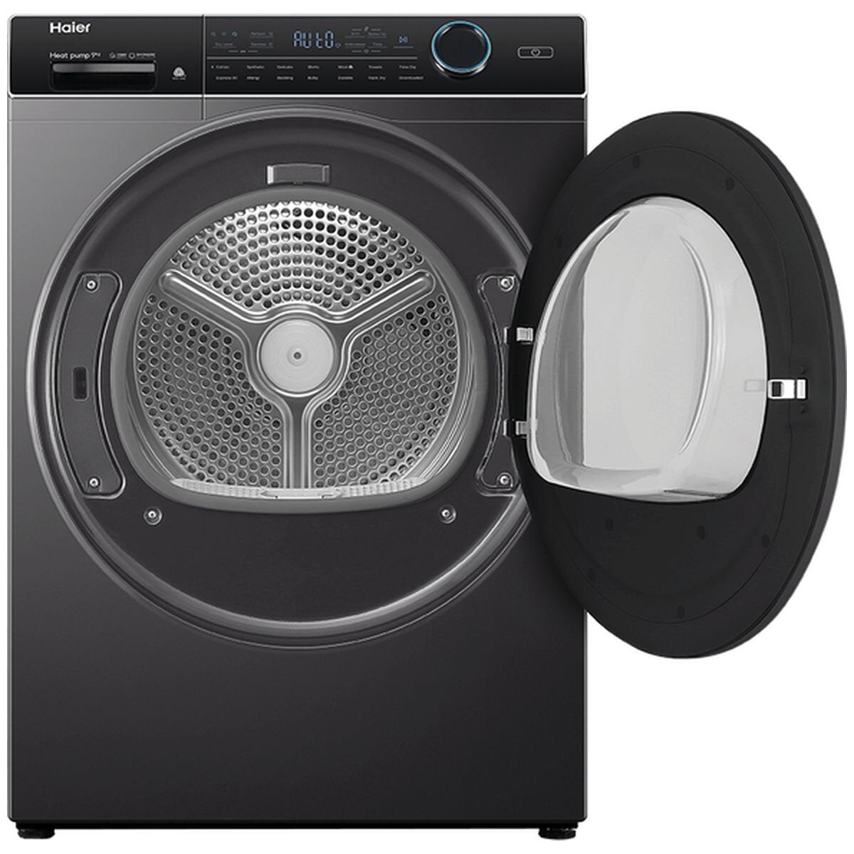 Haier 9kg (20 lbs) Heat Pump Dryer with Steam - Energy Efficient, Quiet Operation, HDHP90ANB1 - Perfect for Small Families & Apartments