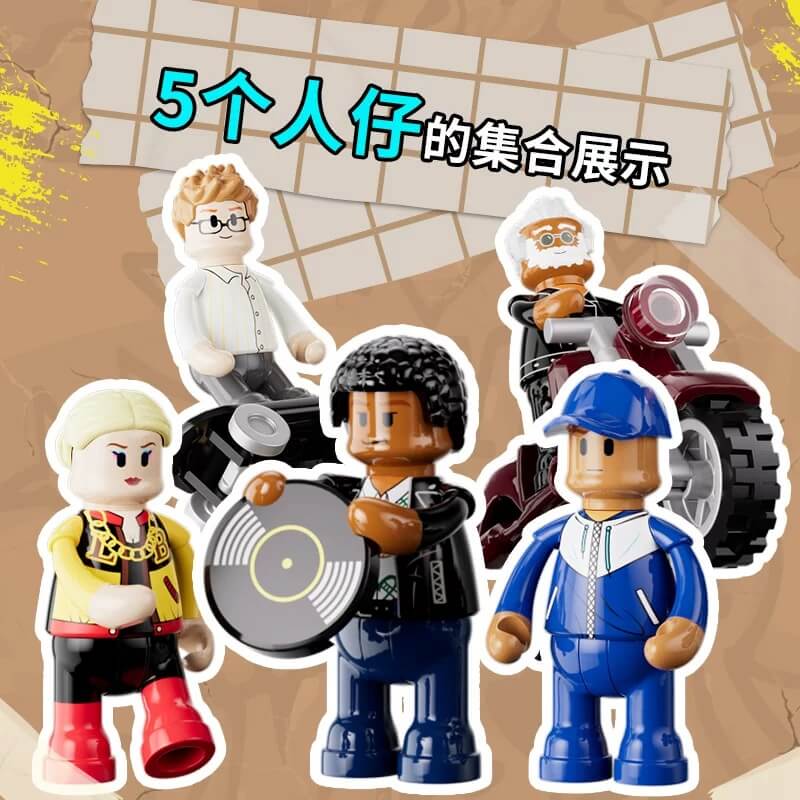 Funwhole F9059 Street Dance Battle Building Blocks Set - Creative Construction Toy for Kids & Adults - Perfect for Dance Lovers, Birthday Gifts & Home Decor