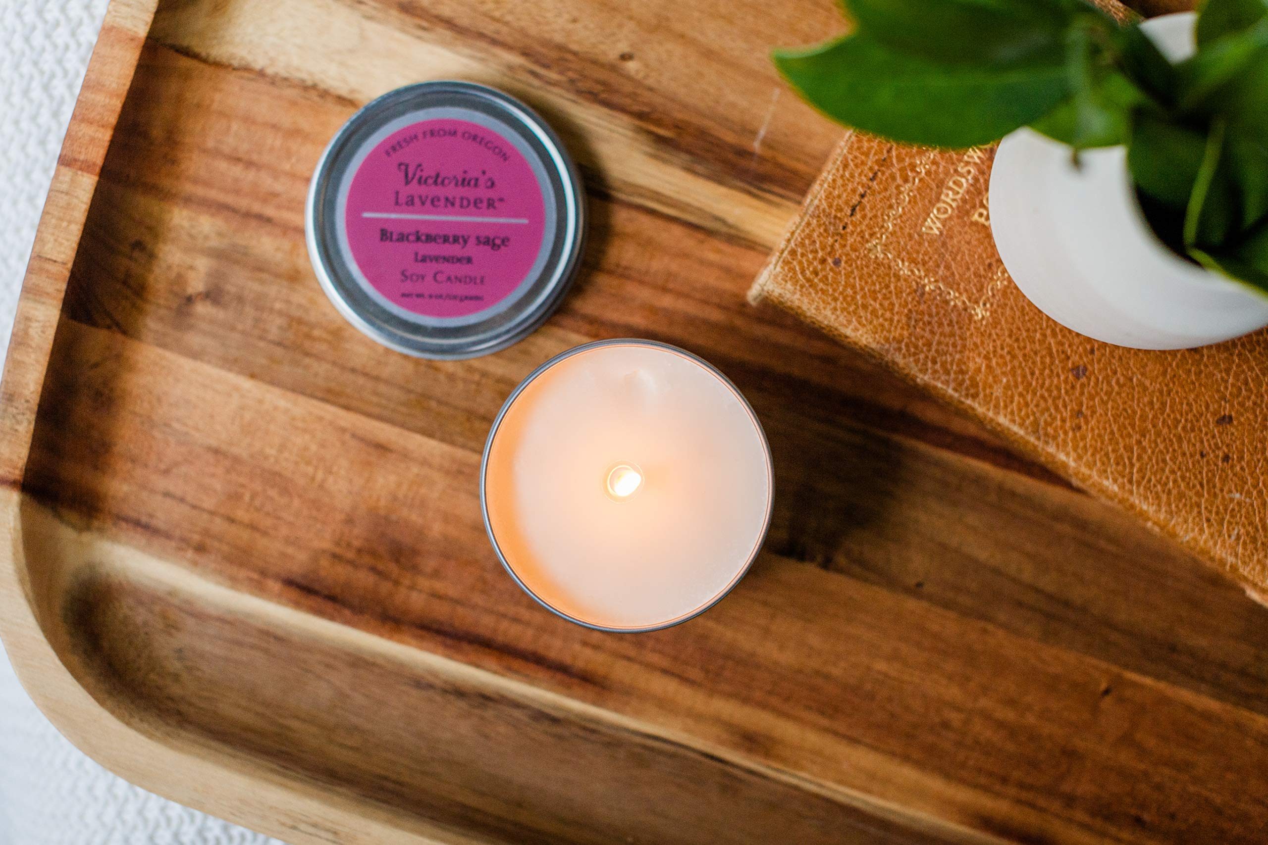 Victoria's Lavender Blackberry Sage Luxury Scented Candles 8oz - Essential Oil Infused Soy Wax Aromatherapy Candles for Home, Relaxation, Romantic Ambiance | Perfect for Bedroom, Bathroom & Meditation Spaces