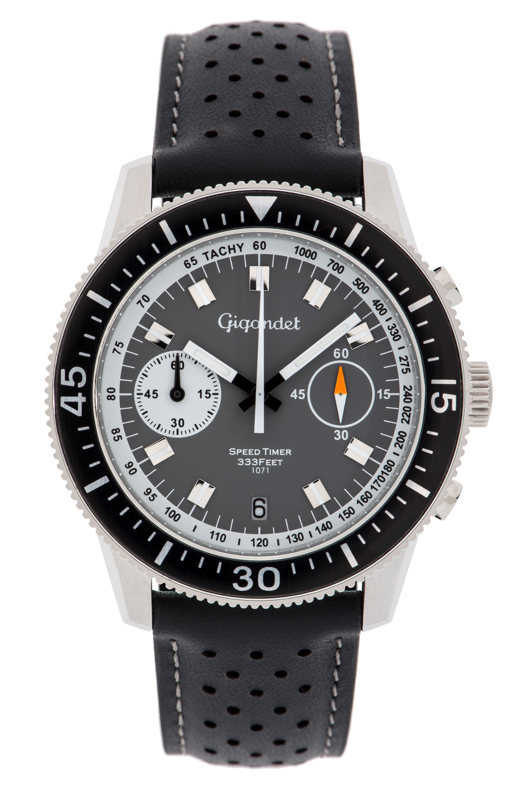 Gigandet Speed Timer Men's Analog Quartz Chronograph Watch - Gray & Black (G7-003) | Perfect for Business, Casual & Sports Wear