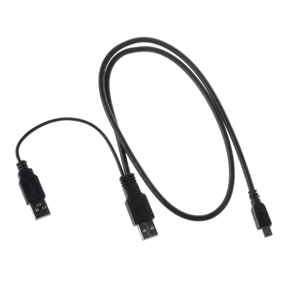 SLLEA Mini USB to DC Power Charging & Data Sync Y Cable for Cobra Two-Way Radios - Charge and Transfer Data Simultaneously for Emergency Communication & Outdoor Adventures