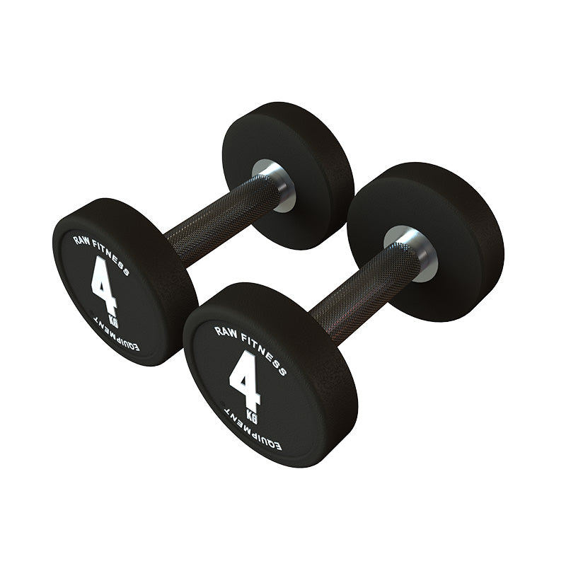 4KG Dumbbell Set - Round Rubber Coated Hand Weights for Home Gym, Strength Training & Fitness Workouts - Perfect for Beginners & Professionals