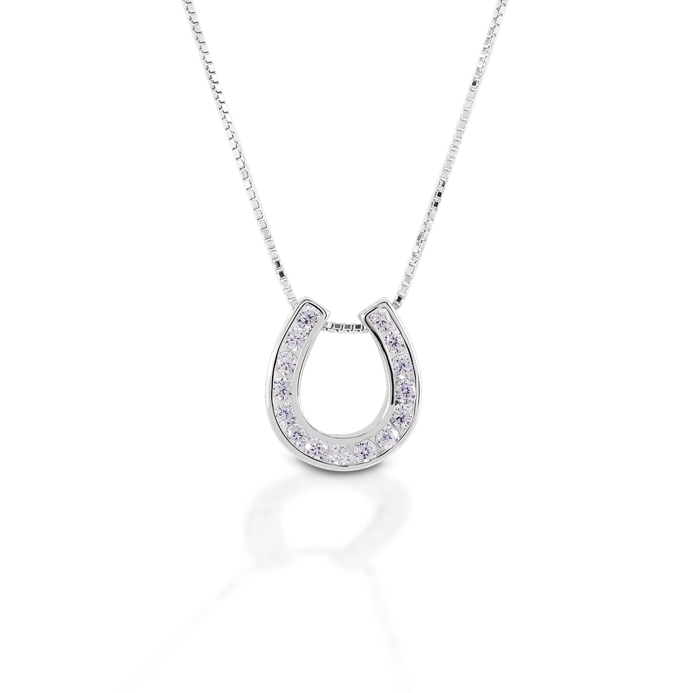 Lucky Horseshoe Necklace for Women - Sterling Silver or Gold Plated Charm Pendant - Perfect for Gifts, Birthdays, and Everyday Wear