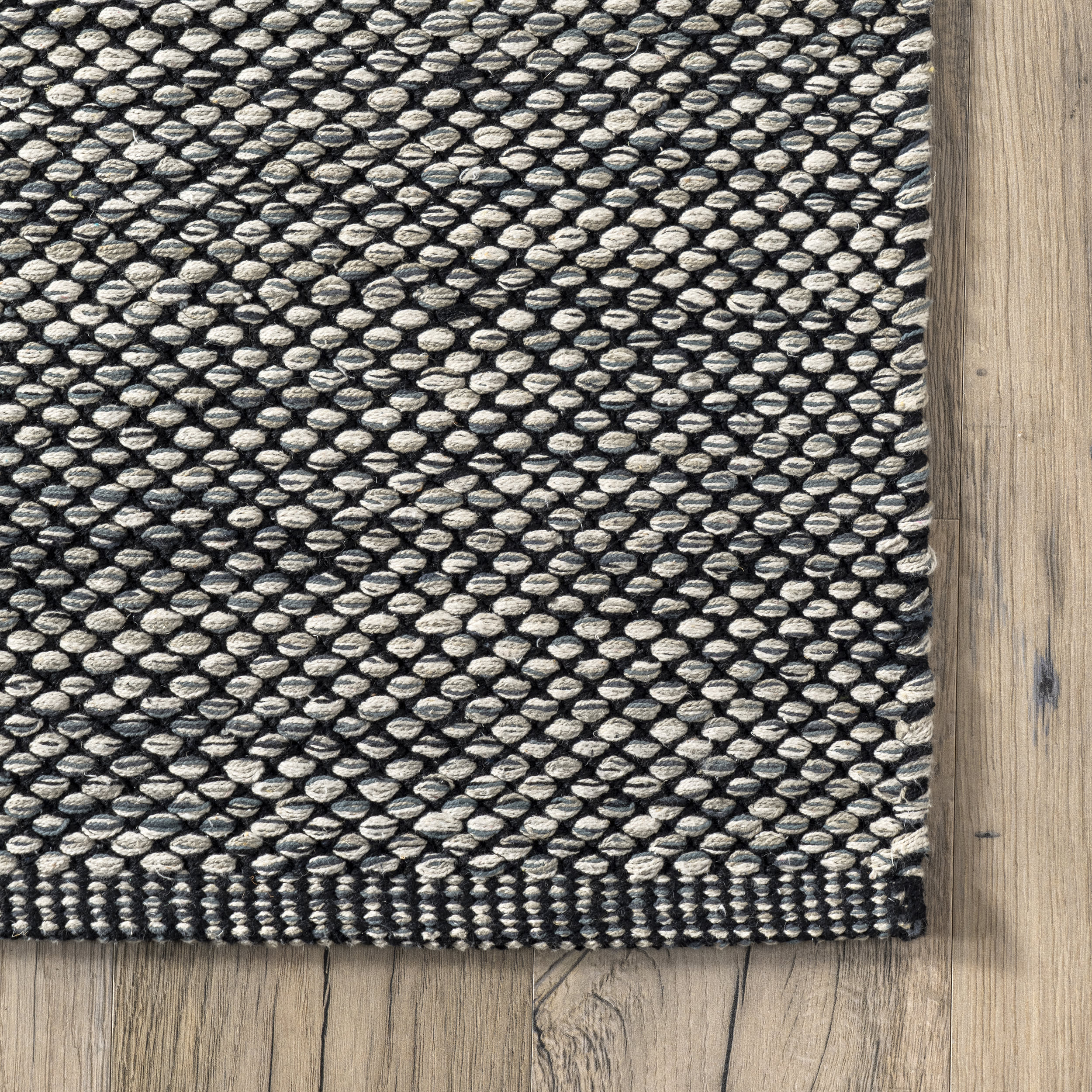 Premium Cotton Solid Flatweave Area Rug - Soft & Durable Grey Home Decor for Living Room, Bedroom, or Office