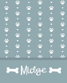 Personalized Dog Blanket Paws Name1