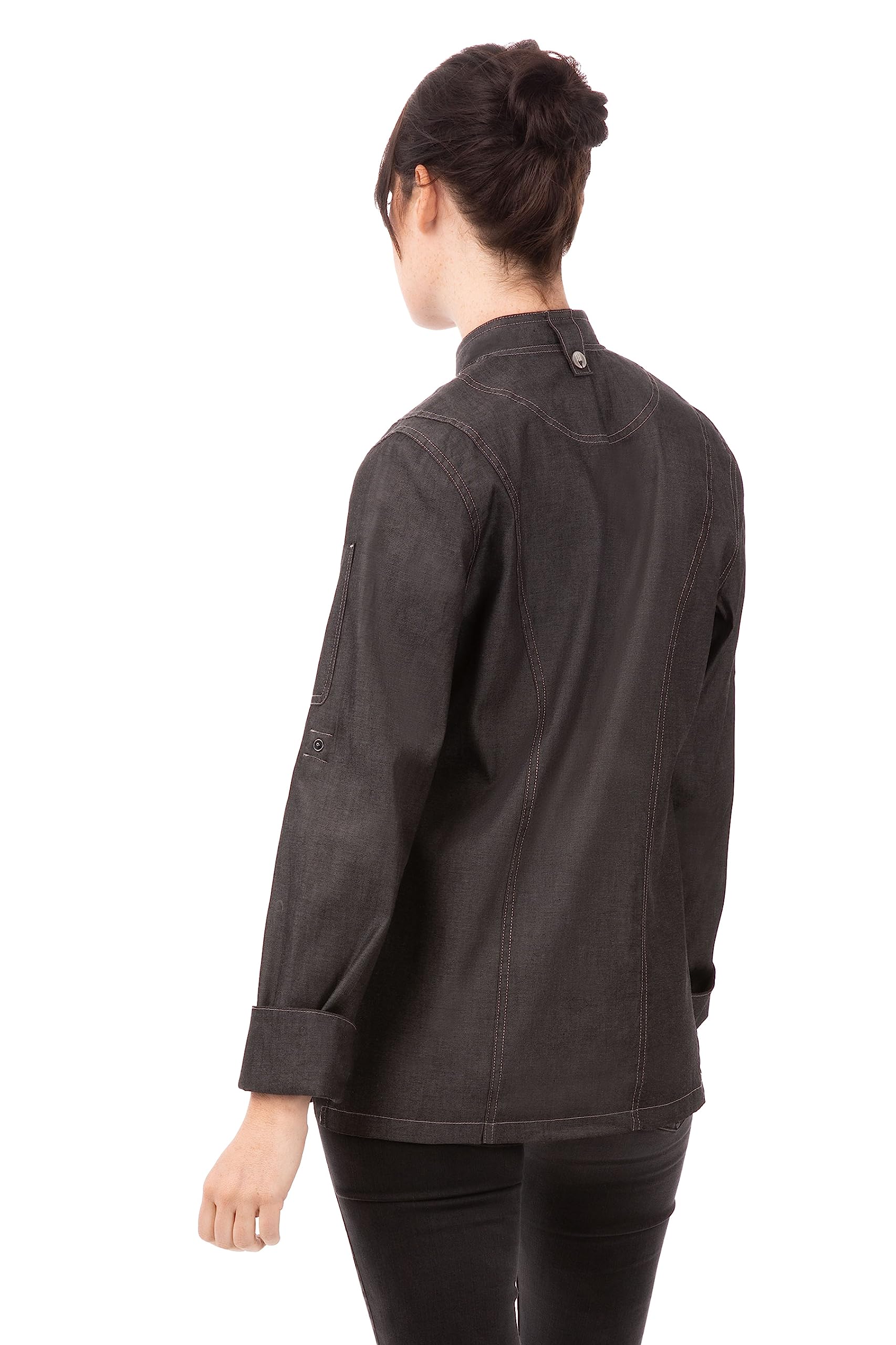 Chef Works Women's Gramercy Denim Chef Coat - Professional Kitchen Apparel for Cooking, Baking & Culinary Arts | Perfect for Chefs, Bakers & Restaurant Staff