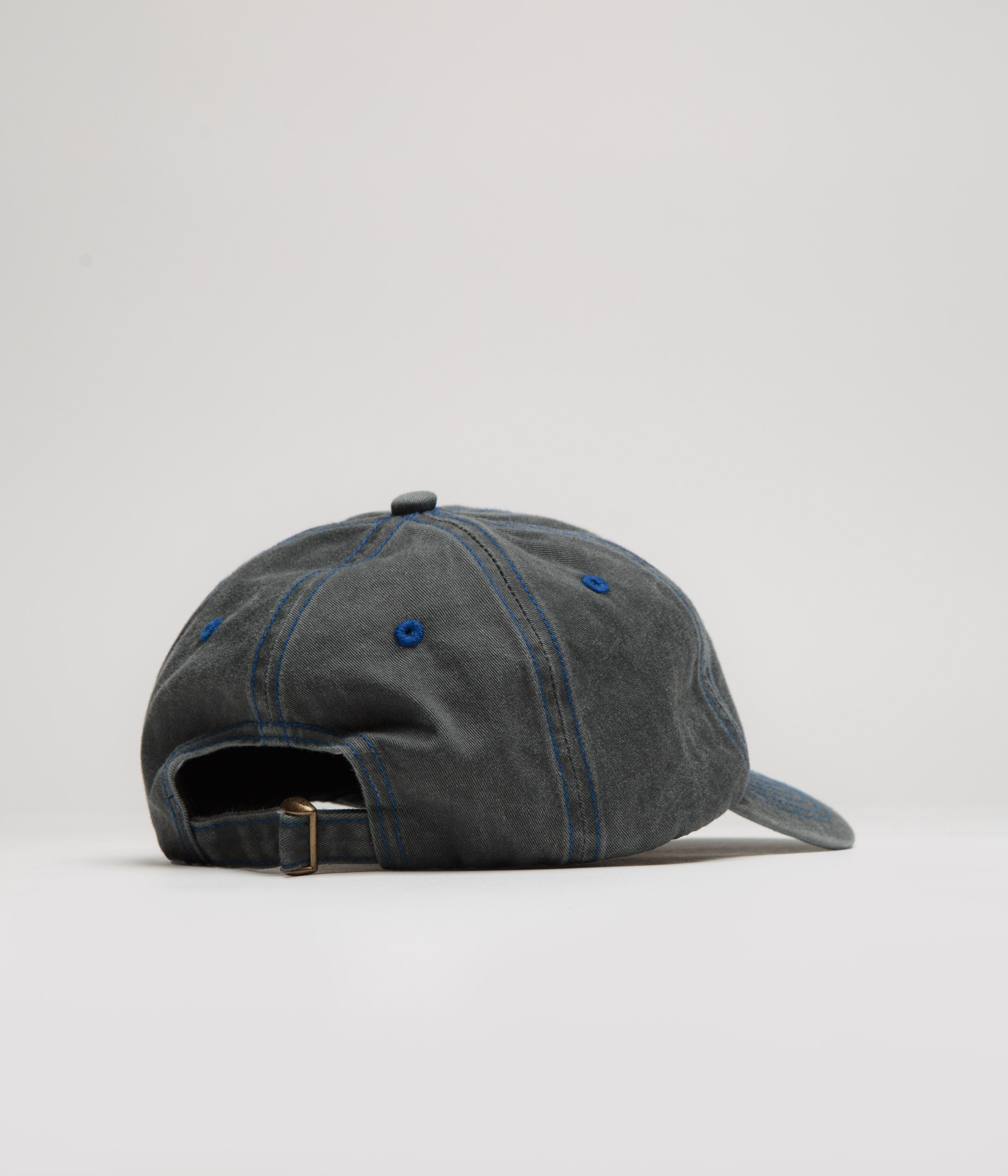 Butter Goods Rounded Logo Baseball Cap - Washed Black & Blue - Stylish Unisex Hat for Streetwear, Casual Outfits & Outdoor Activities