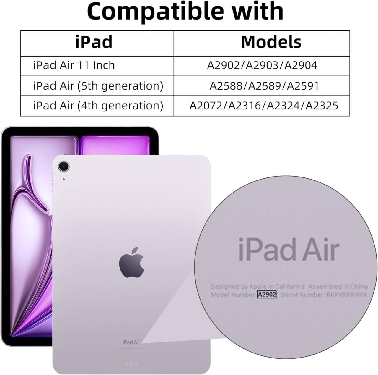 Premium Lightweight PU Leather Folio Stand Cover Case for iPad Air 11 Inch M2 (2024) & iPad Air 6th/5th/4th Gen (2024/2022/2020) - Auto Wake/Sleep Protection with Cute Sloth Design - Perfect for Work, Travel & Home Use