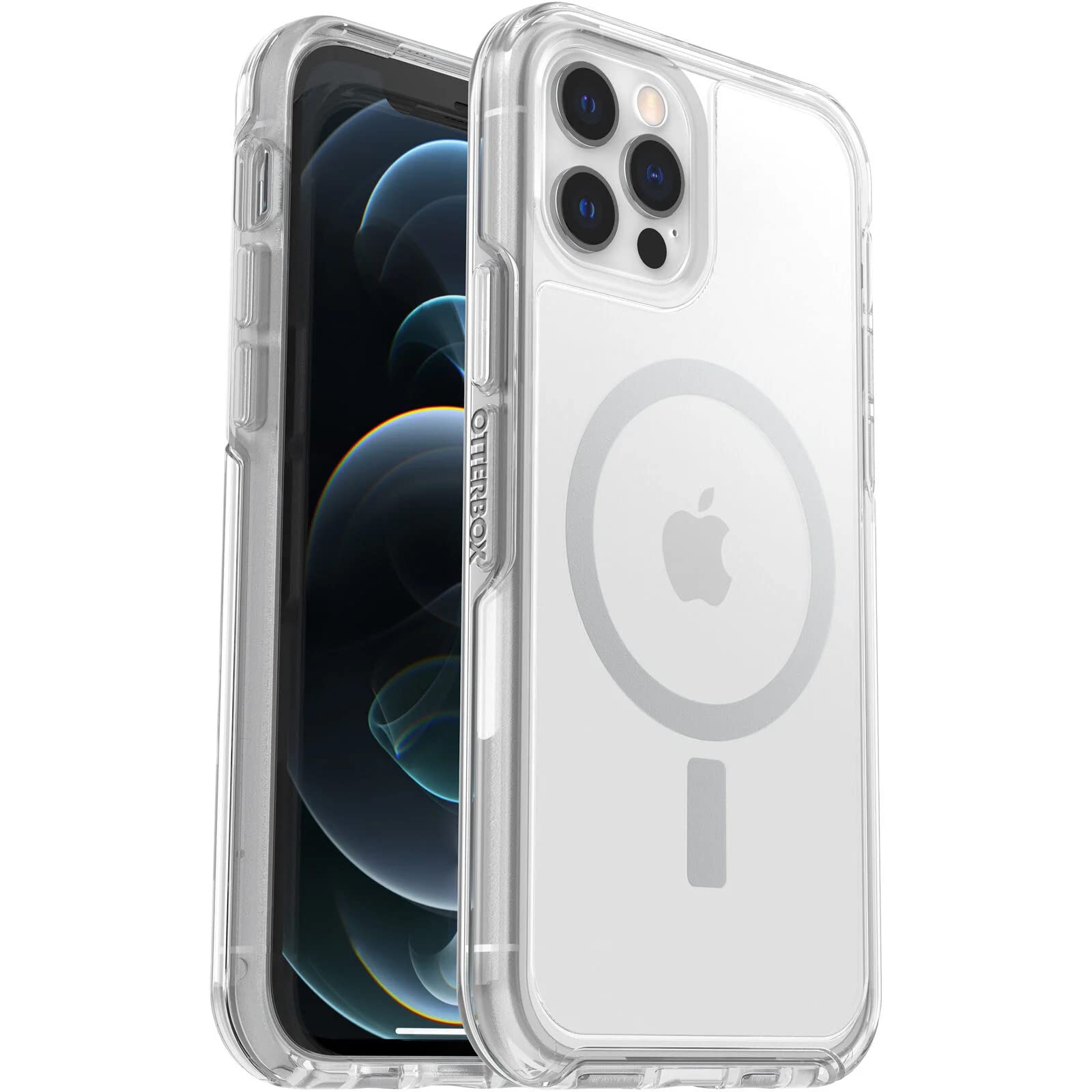 OtterBox Symmetry Clear Series+ MagSafe Case for iPhone 12 & iPhone 12 Pro - Slim Protective Cover with Wireless Charging - Perfect for Everyday Use & Travel Protection