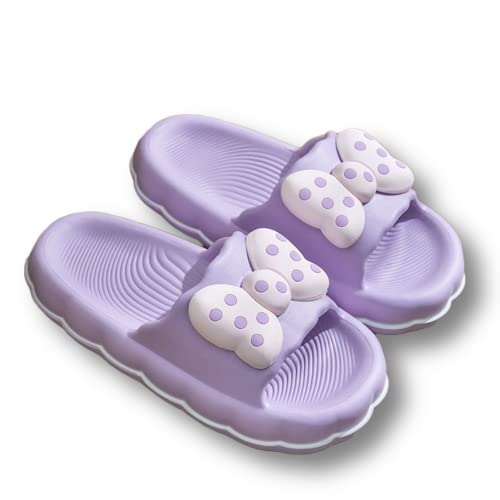Polka Dot Bow-purple