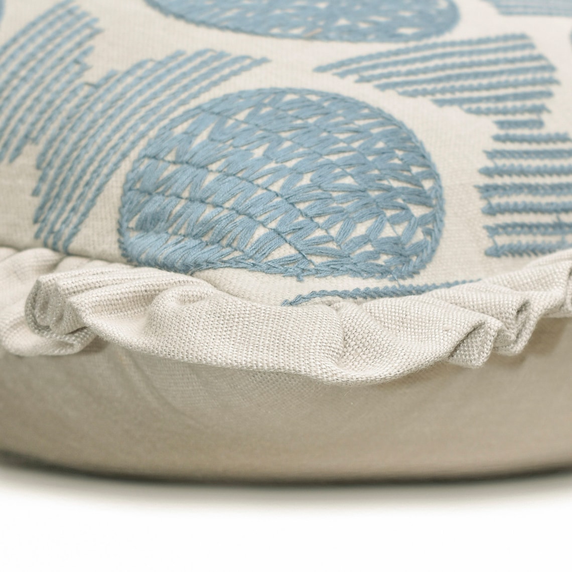 Premium Blue Linen Euro Sham Pillow Cover - Decorative Square Pillowcase for Bedroom Decor - Perfect for Master Bedroom, Guest Room & Farmhouse Style Homes