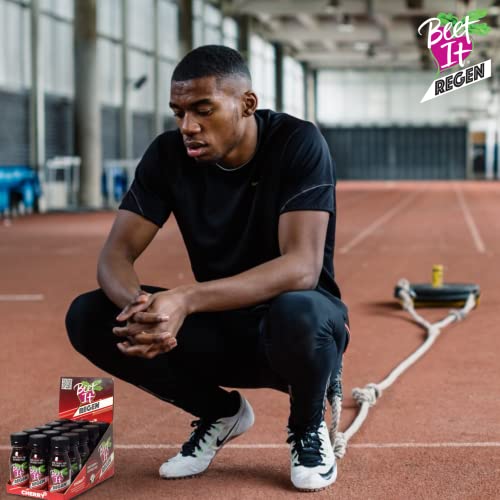 Beet It Regen Cherry+ Shot - Natural Recovery Drink for Athletes & Fitness (Pack of 15) - Post-Workout, Marathon & Intense Training Hydration