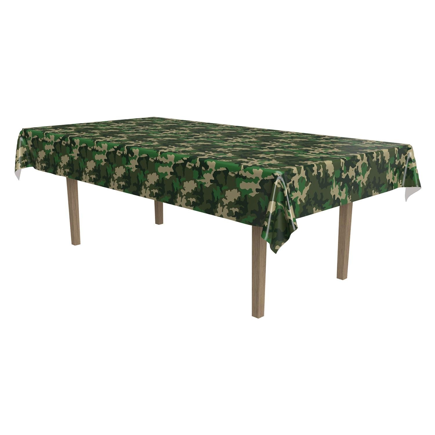 12 Pack Camo Party Table Covers - Disposable Camouflage Design for Birthday, Baby Shower & Outdoor Events - Perfect for Picnics, BBQs & Themed Parties