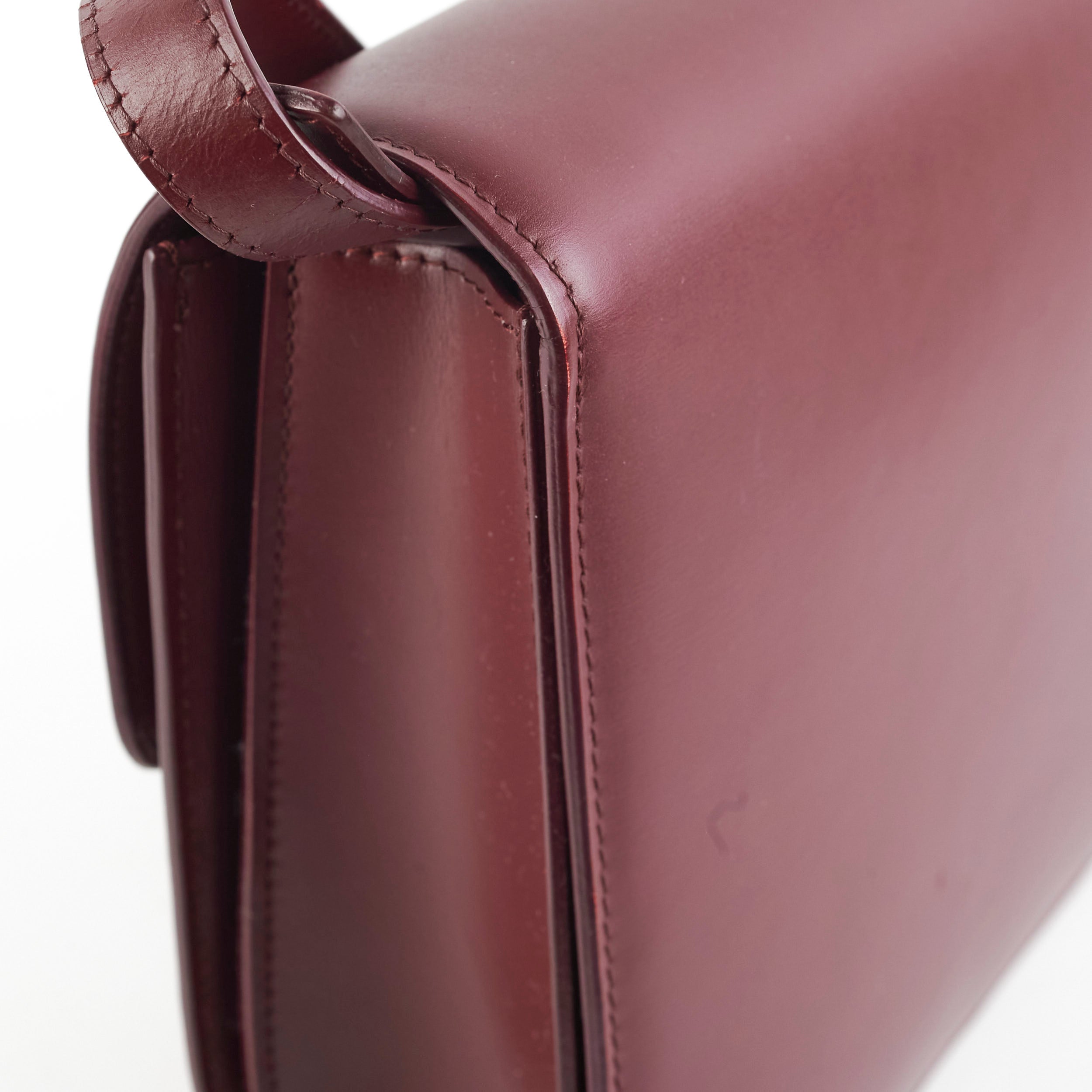 Celine Medium Box Burgundy Leather Crossbody Bag for Women | Luxury Designer Shoulder Purse | Perfect for Work, Travel & Evening Out