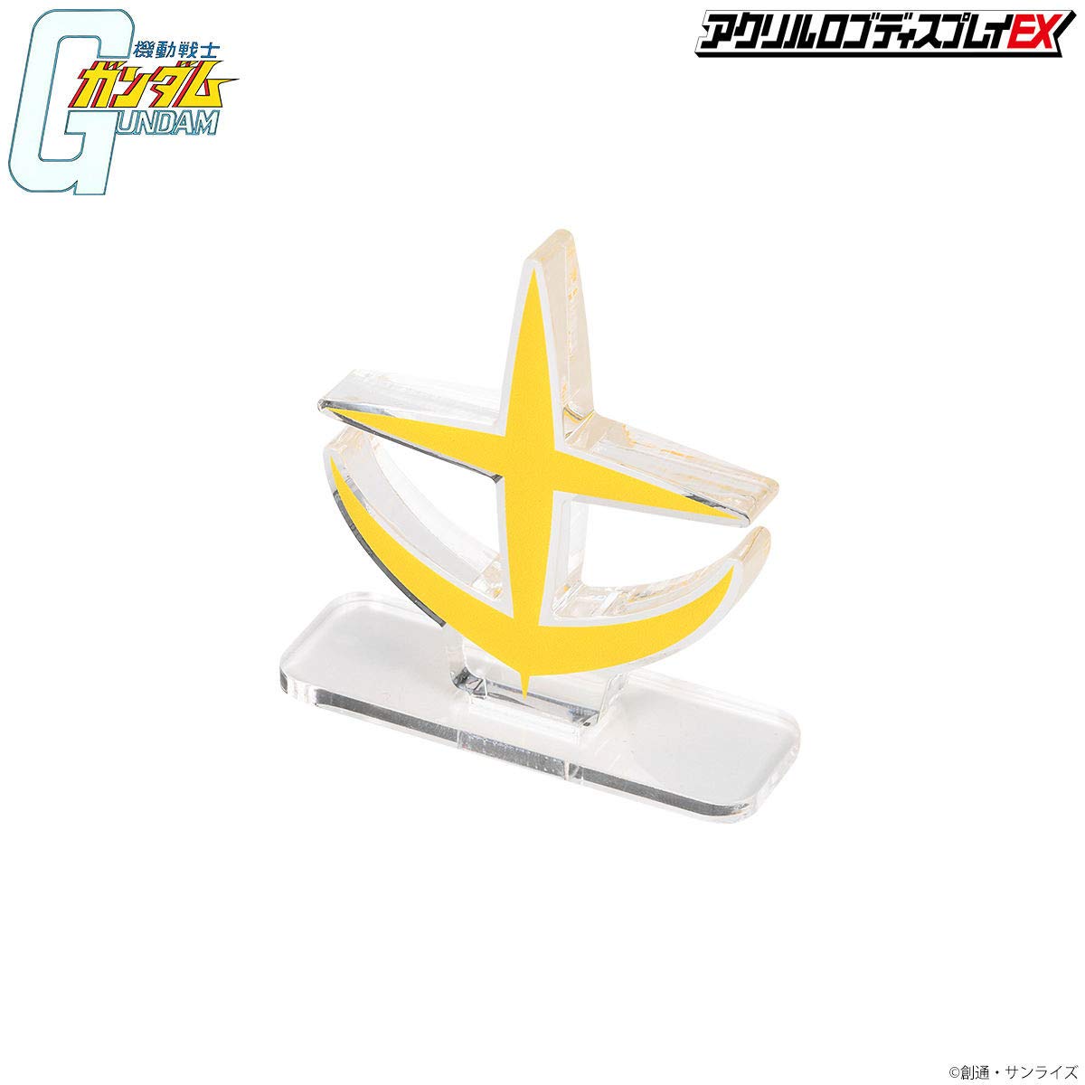 Bandai Gundam EFSF Symbol Acrylic Logo Display Stand - Perfect for Anime Collectors, Model Kits & Gaming Room Decor