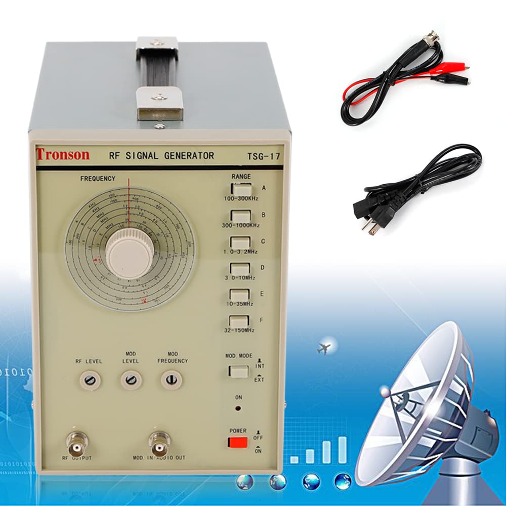 TSG-17 110V RF Signal Generator 100kHz-150MHz High Frequency AM/FM Radio with Power Cord for Home & Commercial Use - Perfect for Electronics Testing, Radio Repair, and DIY Projects