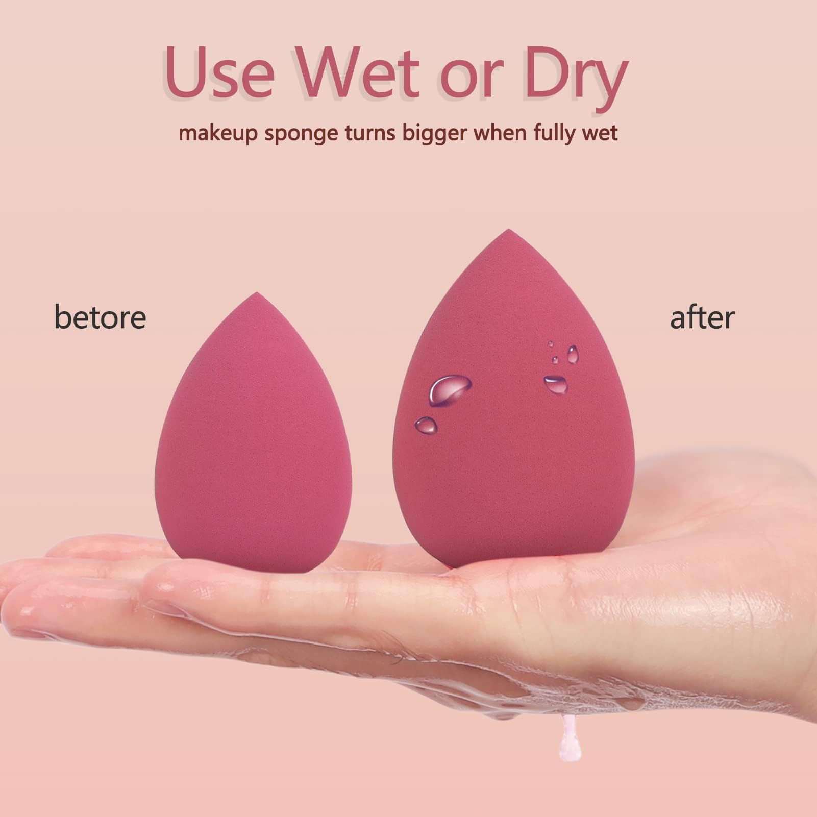 Best Liquid Foundation Blender Sponge - Pack of 2 for Flawless Makeup Application - Perfect for Daily Use, Professional Makeup Artists & Travel Beauty Essentials