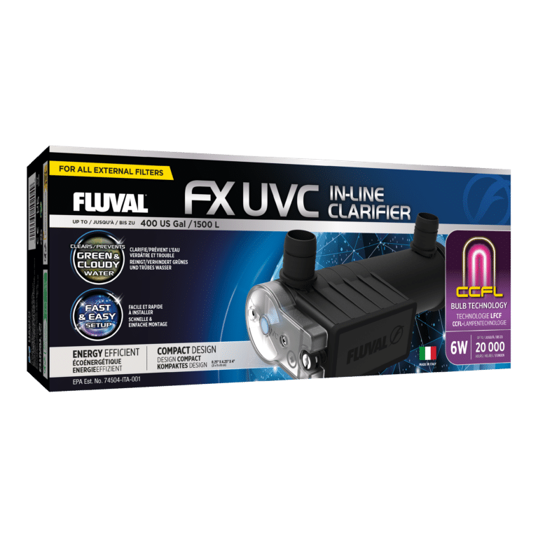 Fluval FX UVC In-Line Water Clarifier for Aquariums - High-Efficiency UV Sterilizer for Crystal Clear Fish Tank Water | Perfect for Freshwater & Saltwater Tanks