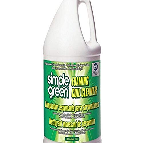 Simple Green 0110000404001 Foaming Non-Corrosive Non-Flammable Coil Cleaner - 1 Gallon Bottle (Pack of 4) | HVAC & Refrigeration System Maintenance | Safe for AC Units, Condensers & Heat Exchangers