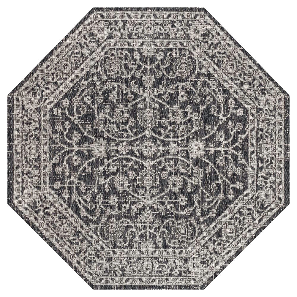Stylish Palazzo Vine & Border Textured Weave Indoor/Outdoor Area Rug - Perfect for Patio, Living Room & Bedroom Decor