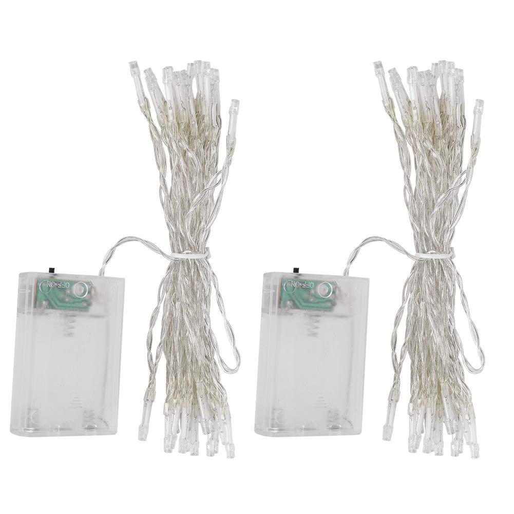 2Pcs Fairy String Lights - 33ft Waterproof Christmas Lights for Indoor & Outdoor, Twinkle Firefly Lights for Christmas Tree, Garden, Wedding, Party, Bedroom, Patio Decoration
