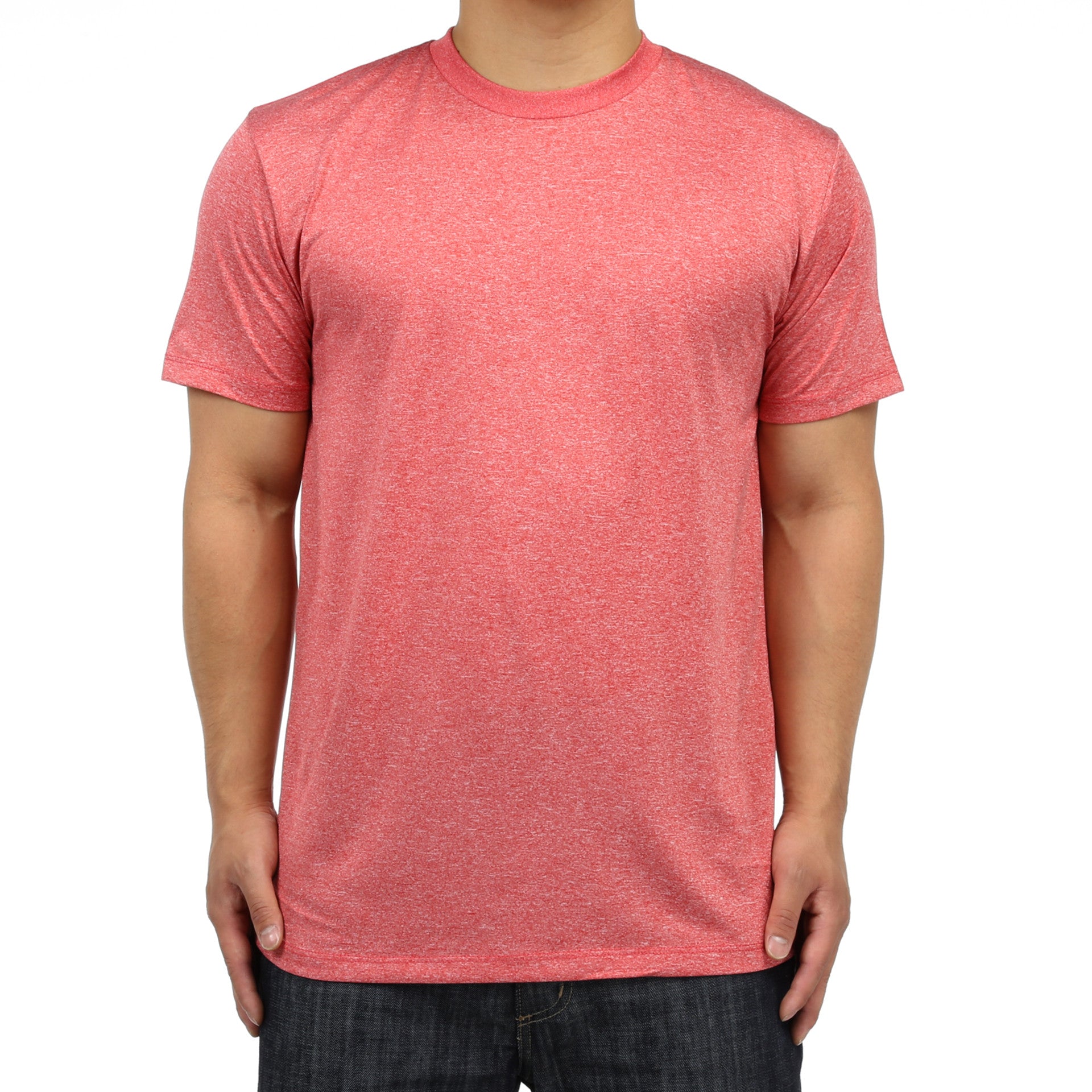 New Star Polyester Crew Short Sleeve T-Shirt - Cationic Red | Comfortable & Breathable for Casual Wear, Gym & Outdoor Activities
