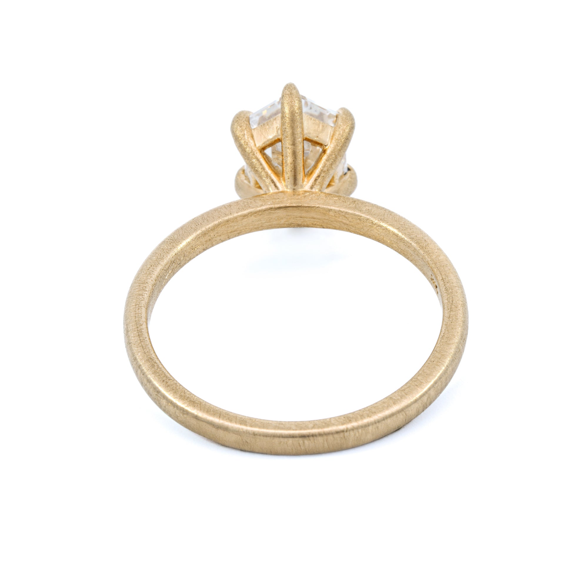 Elegant Elongated Hexagon Solitaire Engagement Ring - Perfect for Proposals, Anniversaries & Special Occasions