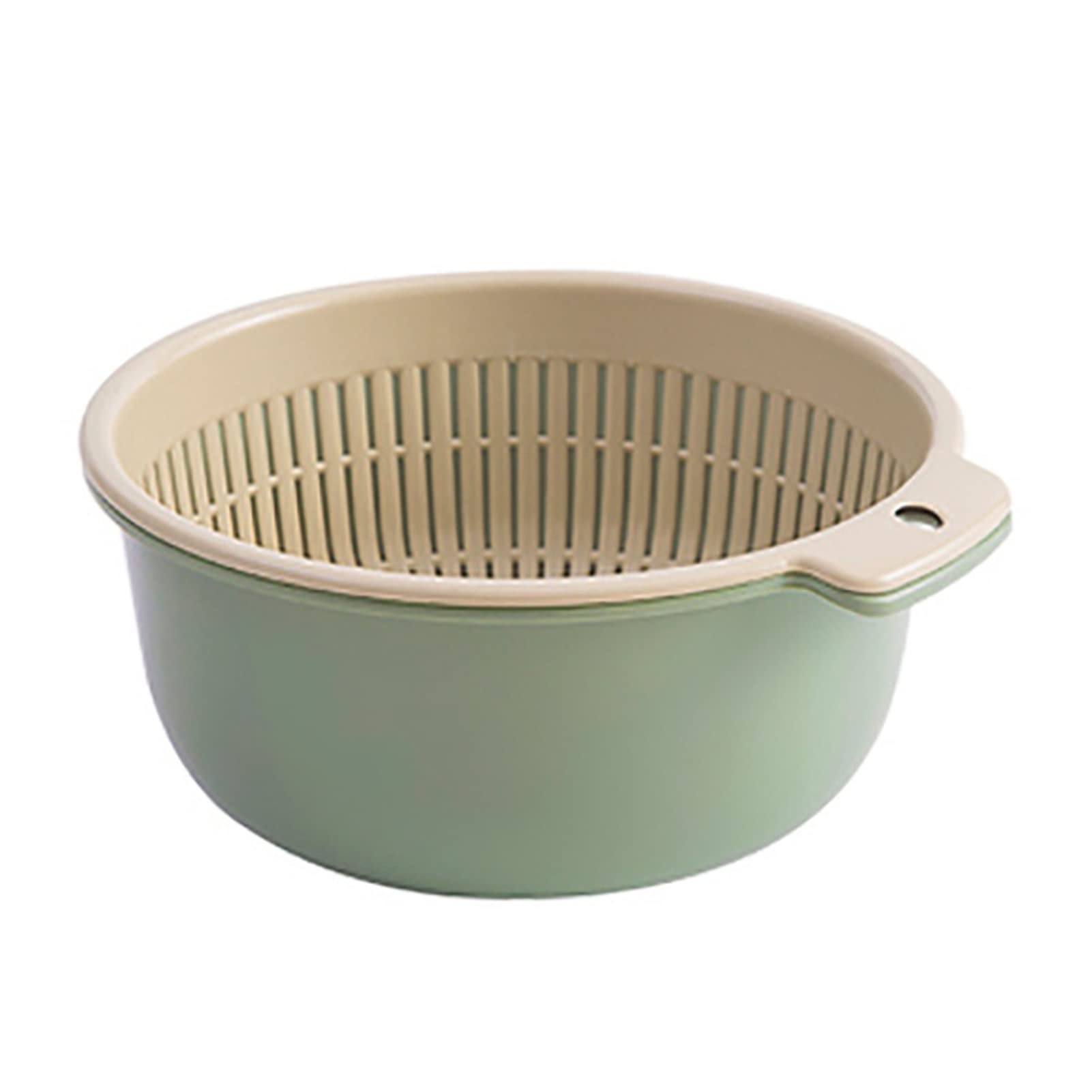 Kasituny 2-Piece Plastic Kitchen Storage Set - Food Grade Drain Basket & Colander for Fruits, Vegetables - High Load Capacity, Multifunctional Home Organization - Perfect for Washing, Draining, and Storing Produce in Kitchen