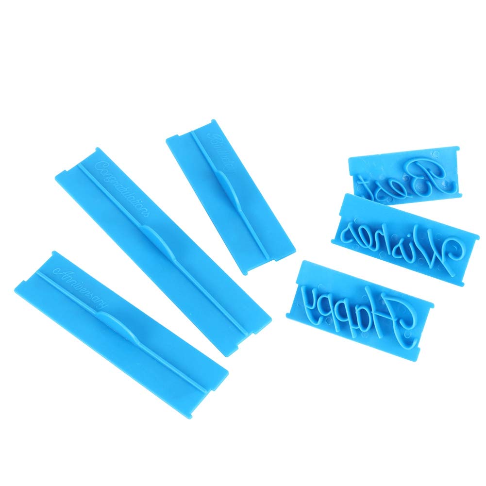 Yctze 3-Piece DIY Cake Embosser Set - 15x11x9cm Plastic Handwriting Letter Molds for Cake Decorating | Perfect for Birthday, Wedding & Anniversary Cakes