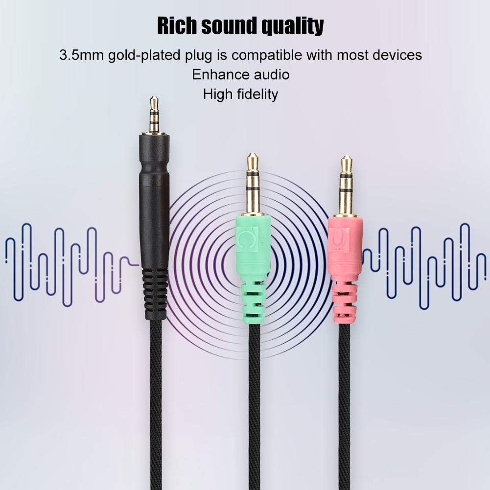 Premium 3.5mm Gaming Headphone Replacement Cable for Sennheiser G4ME ONE, Zero, PC 373D, PC37X, GSP 350/500/600 - Durable Audio Wire for PC Gaming & Esports Tournaments