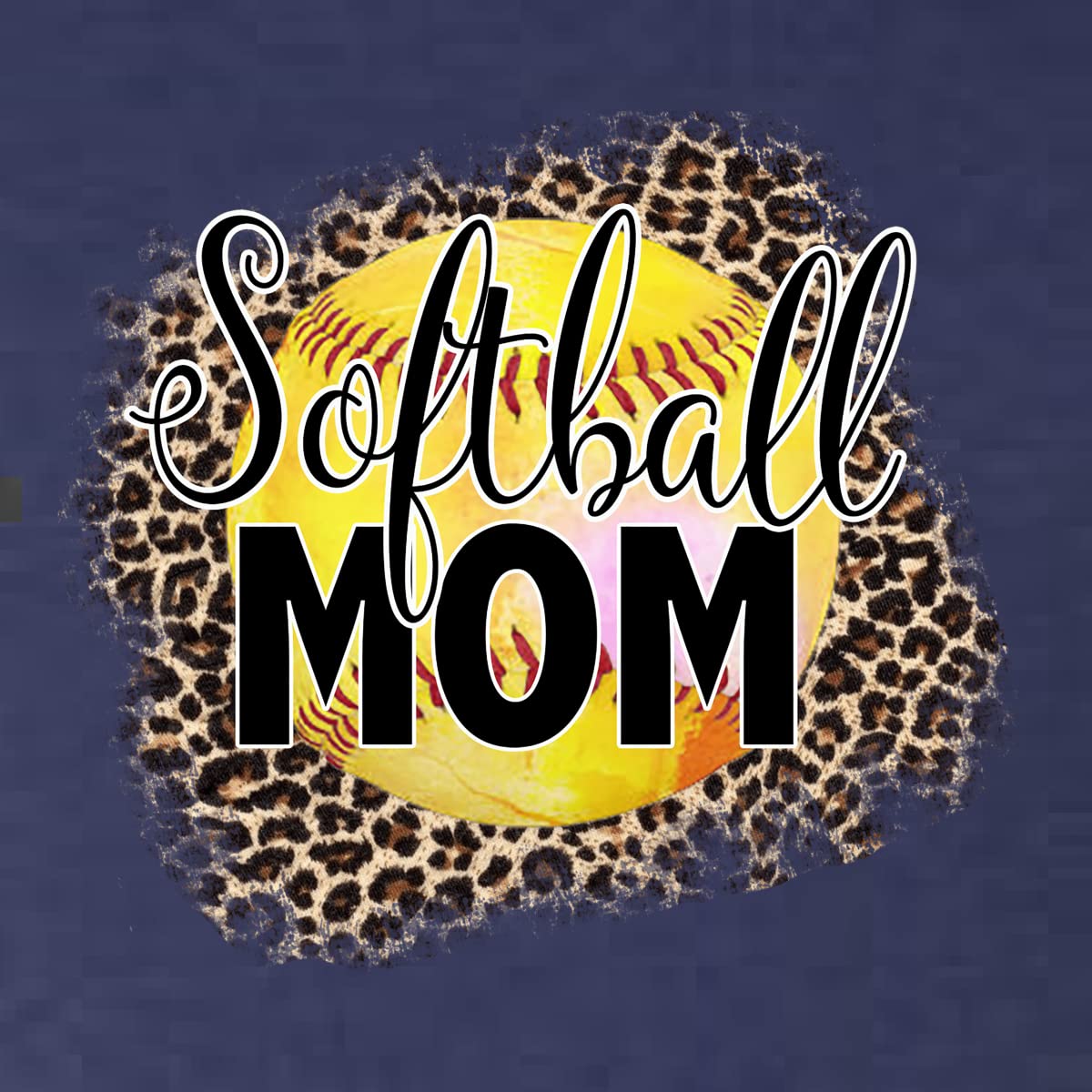 Softball Mom Animal Print Sports Tank Top - Tri-Blend Racerback Athletic Shirt for Girls | Perfect for Baseball Games, Team Practice & Casual Wear