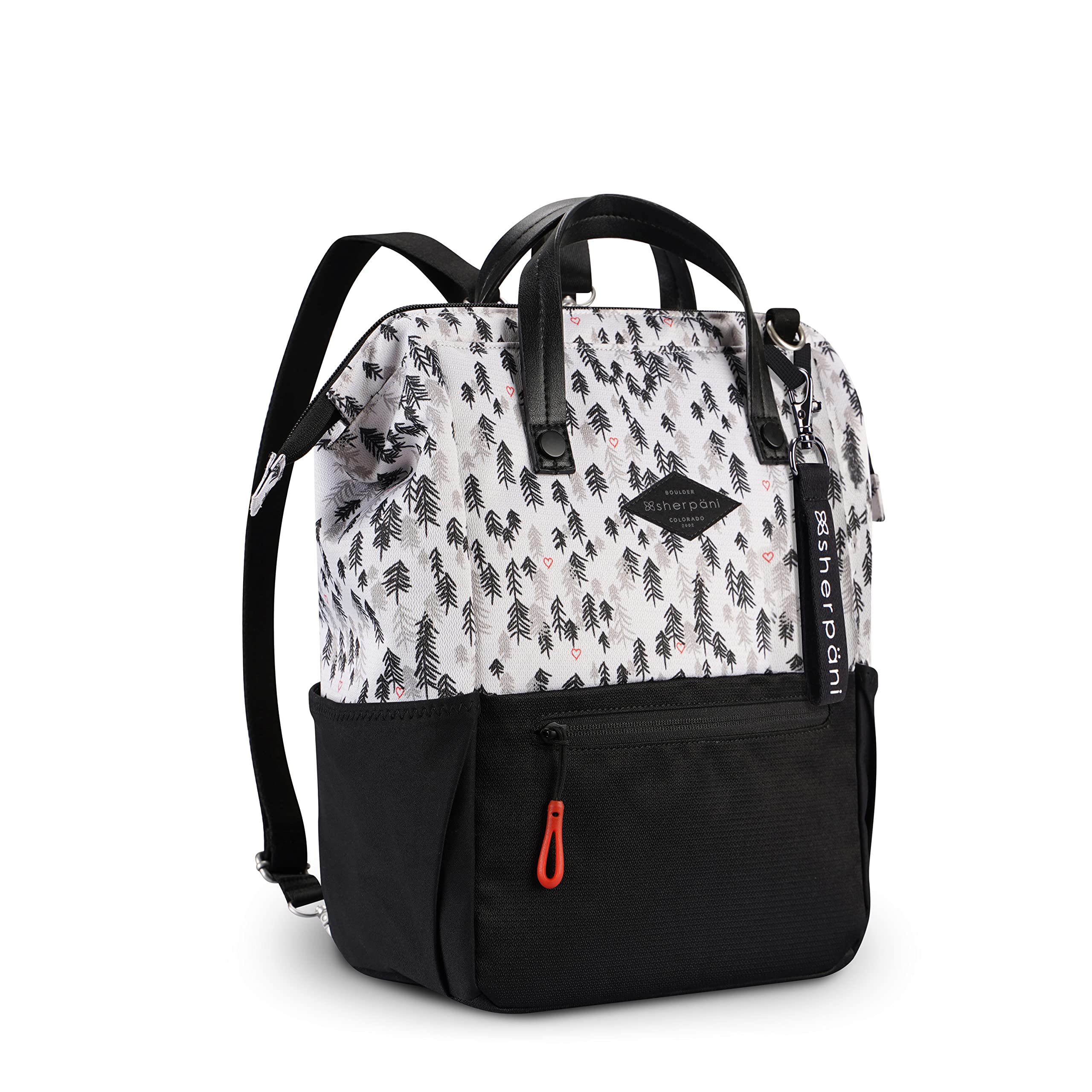 Sherpani Dispatch Convertible Backpack Tote for Women - Travel Laptop Backpack & Crossbody Bag - Fits 13 Inch Laptop (Tree Hugger) - Perfect for Work, Commuting & Weekend Getaways