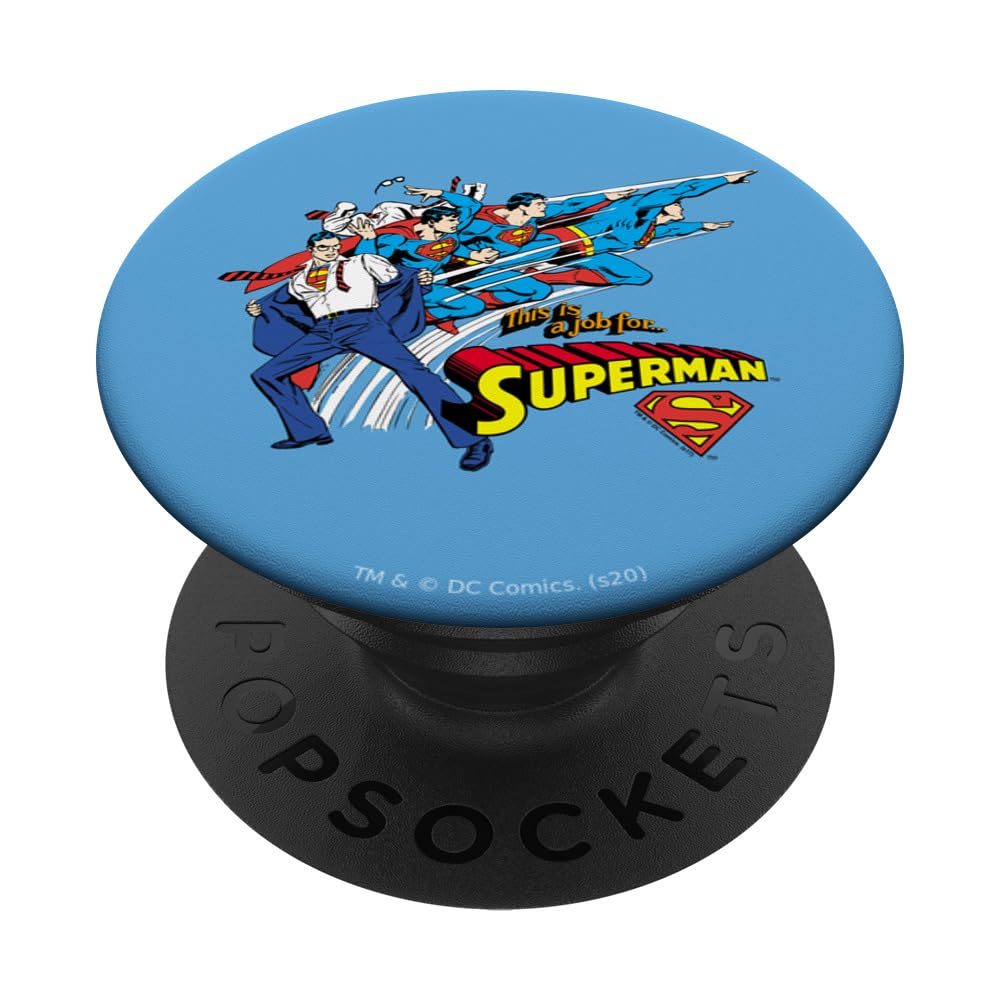 Superman Clark Kent Quick Change PopGrip - Interchangeable Phone Grip & Stand for iPhone, Samsung & Smartphones | Perfect for Fans, Collectors & Daily Use