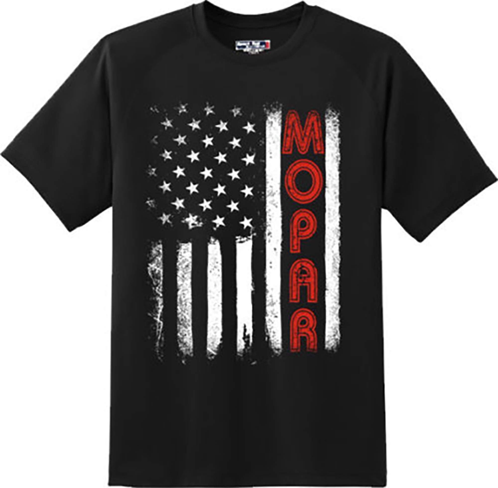 Vintage Mopar American Flag Graphic T-Shirt - Classic Car Enthusiast Gift for Men & Women - Perfect for Car Shows, Racing Events & Casual Wear