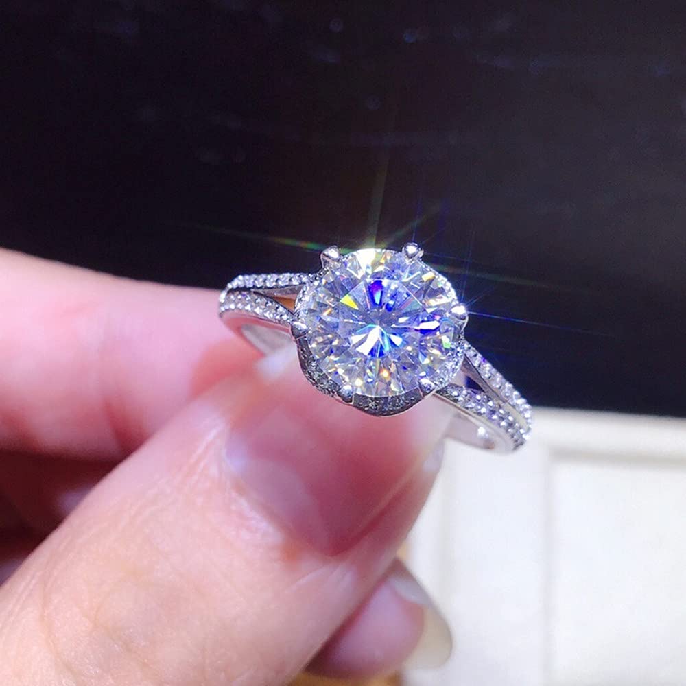Exquisite Hollow Out Diamond Cluster Ring for Women - Elegant Engagement & Wedding Jewelry Gift for Her | Perfect for Proposals, Anniversaries, and Special Occasions