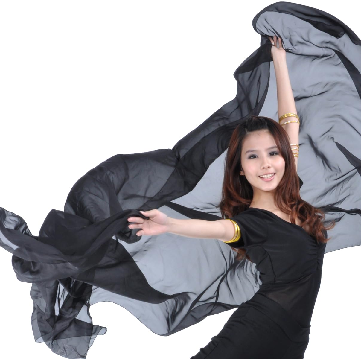 Lightweight 100% Chiffon Belly Dance Scarf - Handkerchief Veil for Performances, Weddings, Parties & Yoga Accessories