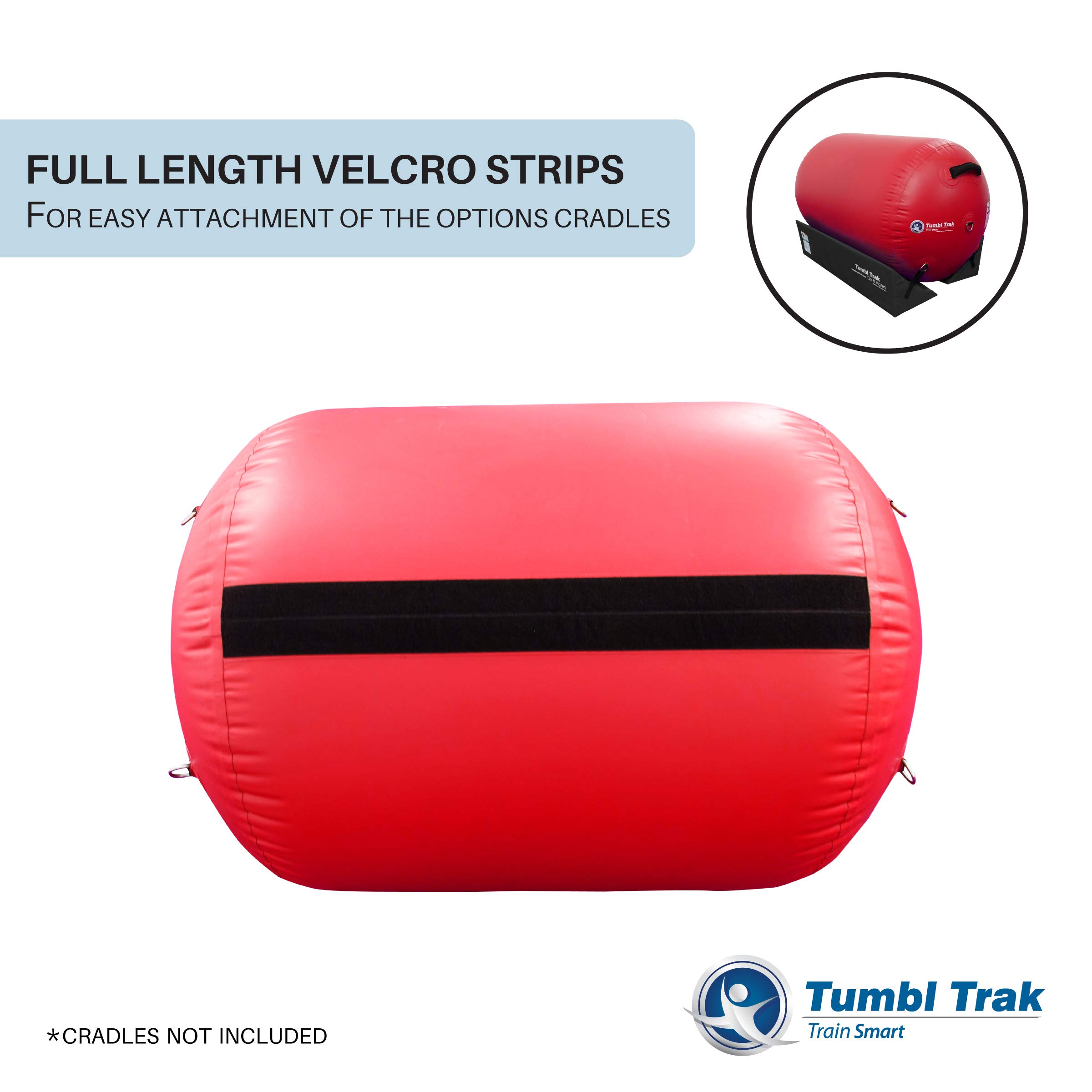 Tumbl Trak Air Barrel - Professional Commercial Grade Gymnastics Air Roller for Cheerleading & Tumbling Training - 36 Inch Diameter Red Inflatable Barrel - Perfect for Home Gyms, Cheer Practice & Gymnastics Studios