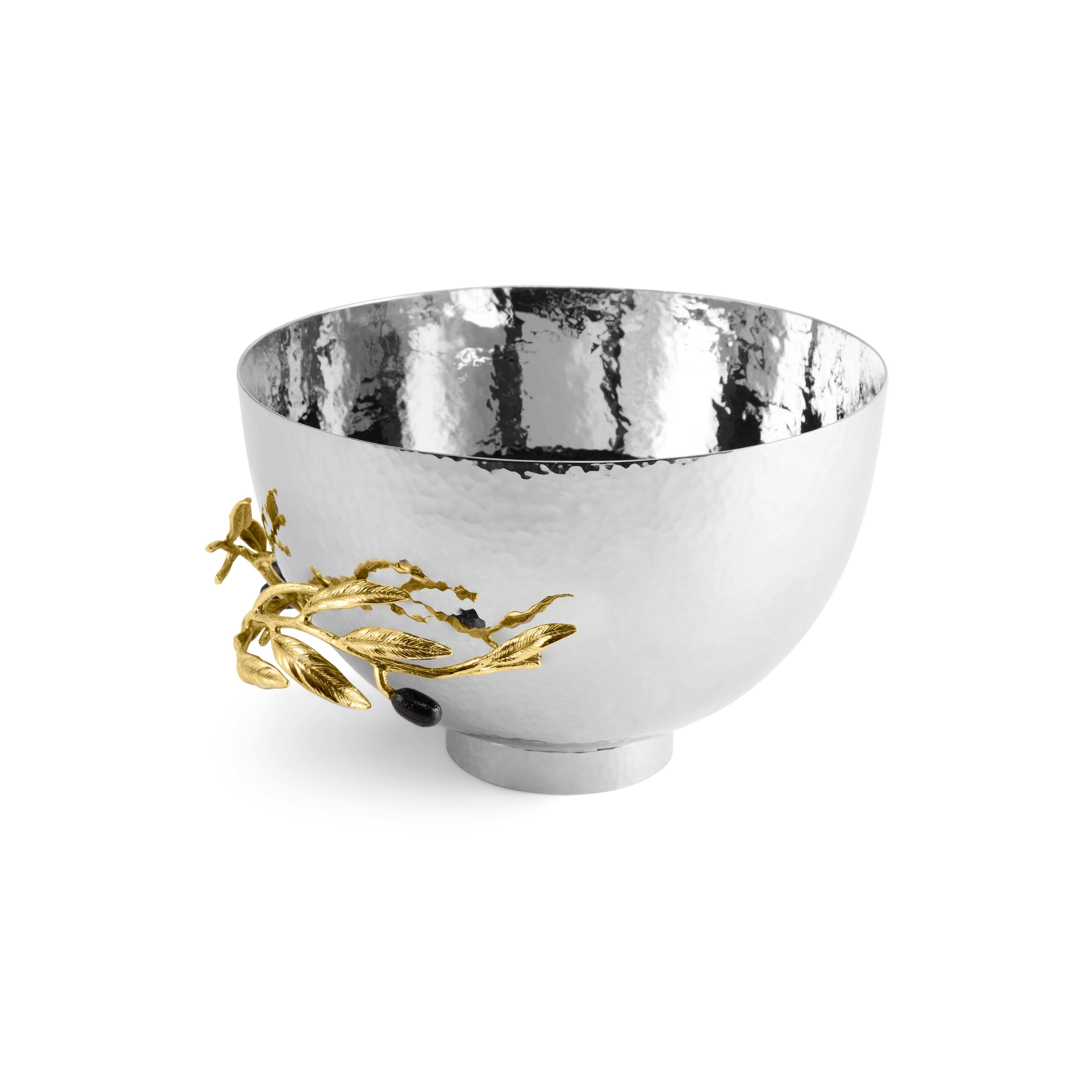 Premium Olive Branch Large Serving Bowl - Handcrafted Ceramic Fruit Salad Bowl for Entertaining, Kitchen & Dining Decor - Perfect for Parties, Holidays & Home Decor