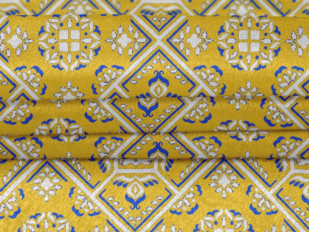 oneOone Velvet Sunglow Fabric Mosaic Sewing Material by The Yard - 58 Inch Wide Printed DIY Clothing & Craft Supplies for Dresses, Quilts, Home Decor