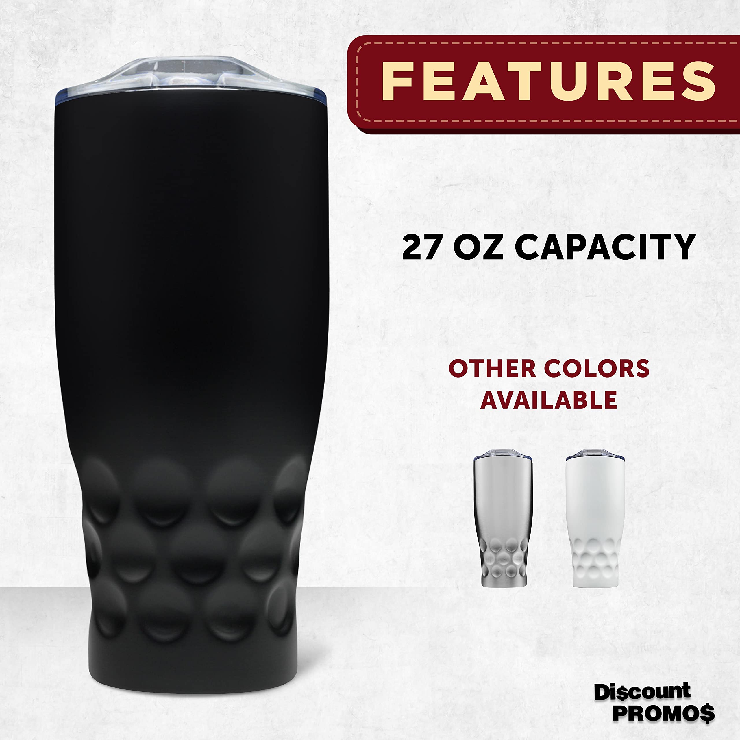 Premium 27 oz Stainless Steel Tumblers Set of 10 - Double Wall Vacuum Insulated for Hot & Cold Drinks - Bulk Pack for Coffee, Tea, Soda - Ideal for Office, Parties, Camping & Outdoor Activities - Black