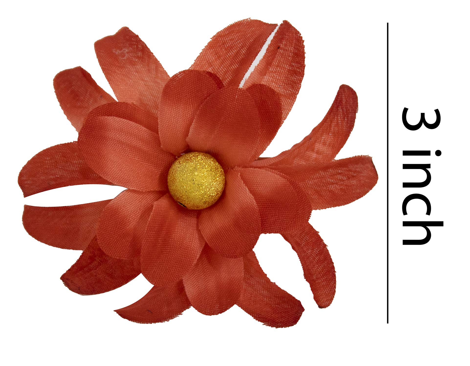 Kabello Flower Hair Clips for Women - 2pc Colorful Hair Accessories for Parties & Weddings