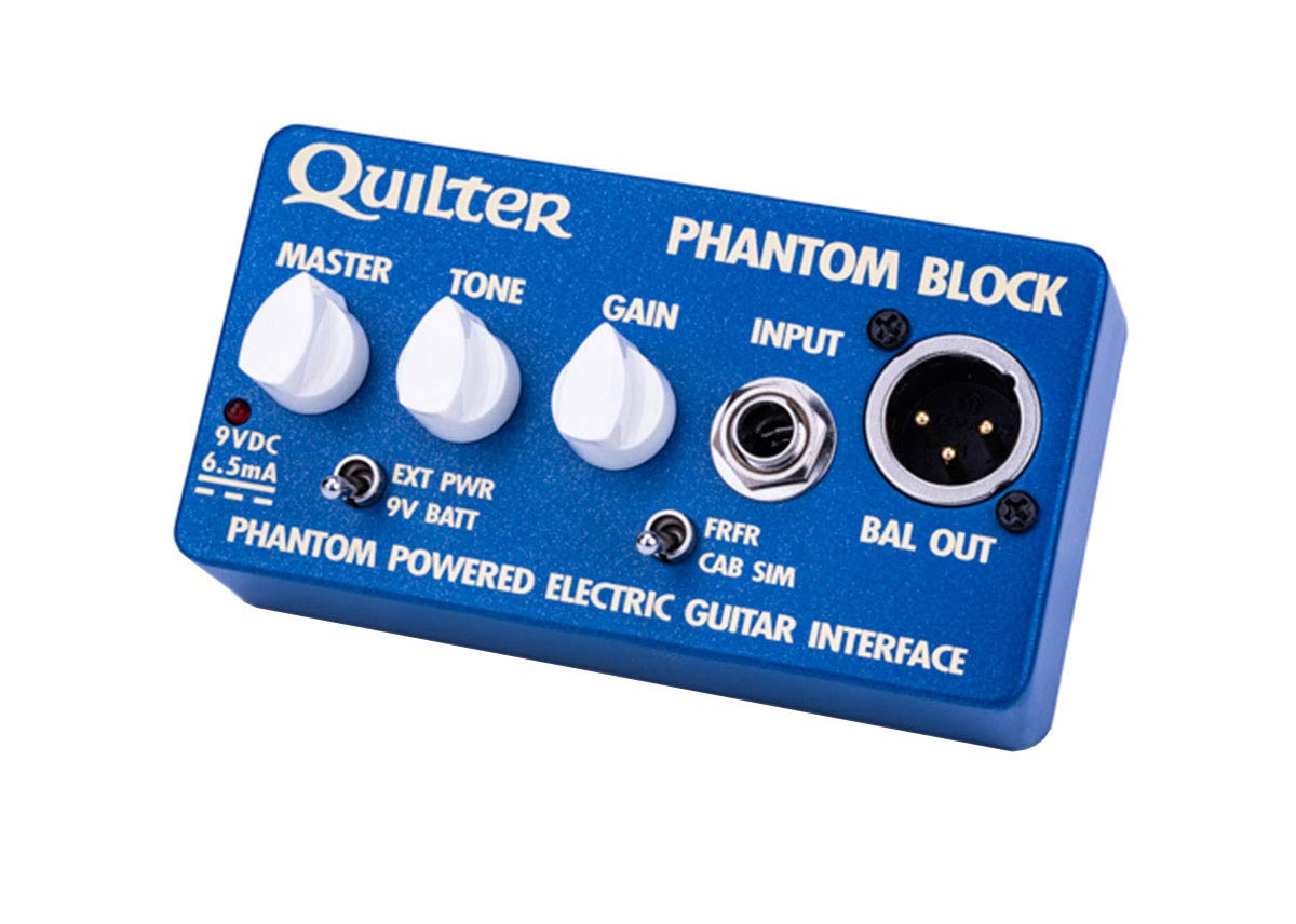 Quilter Labs Phantom Block - Professional Phantom Powered Electric Guitar DI Box & Audio Interface for Studio & Live Performances | Perfect for Recording, Gigging & Home Practice