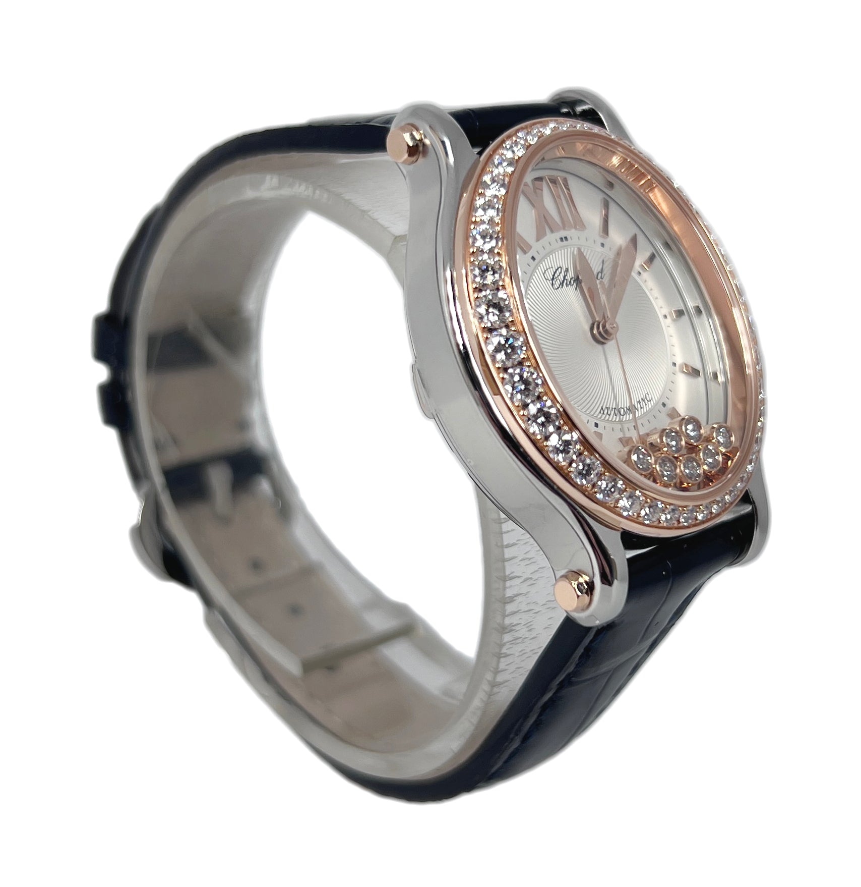 Chopard Happy Sport Oval Ladies Watch - Stainless Steel & Ethical Rose Gold with Diamonds - Elegant Timepiece for Women's Fashion, Business & Special Occasions