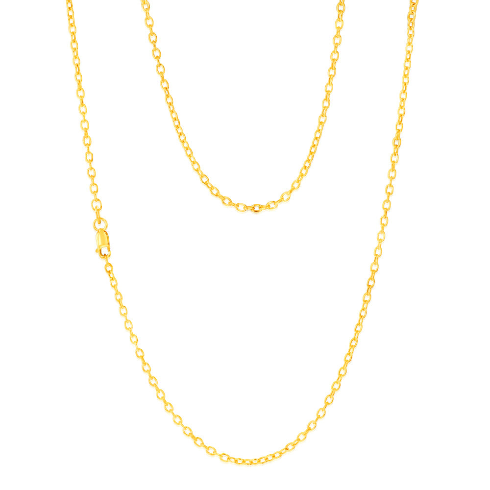 9ct Yellow Gold Belcher Chain 60 Gauge 50cm - Elegant Jewelry for Women, Perfect for Layering, Gift Giving & Everyday Wear