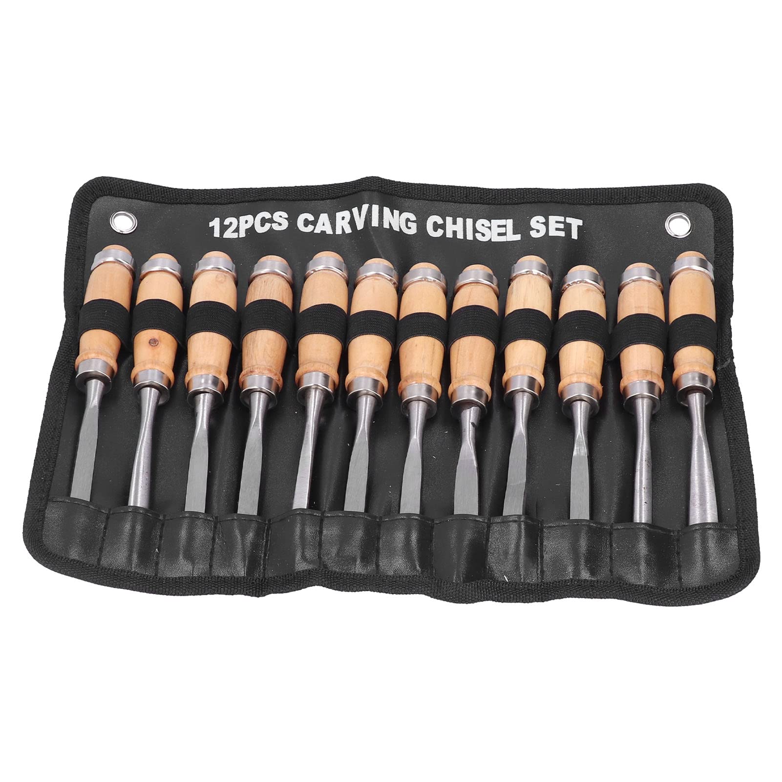 12Pcs Wood Turning Chisels Set - Professional Wood Parting Tools for Woodworking & Carving - 8 Inch Grinder Compatible Accessories - Perfect for DIY Projects, Furniture Making, and Wood Crafts