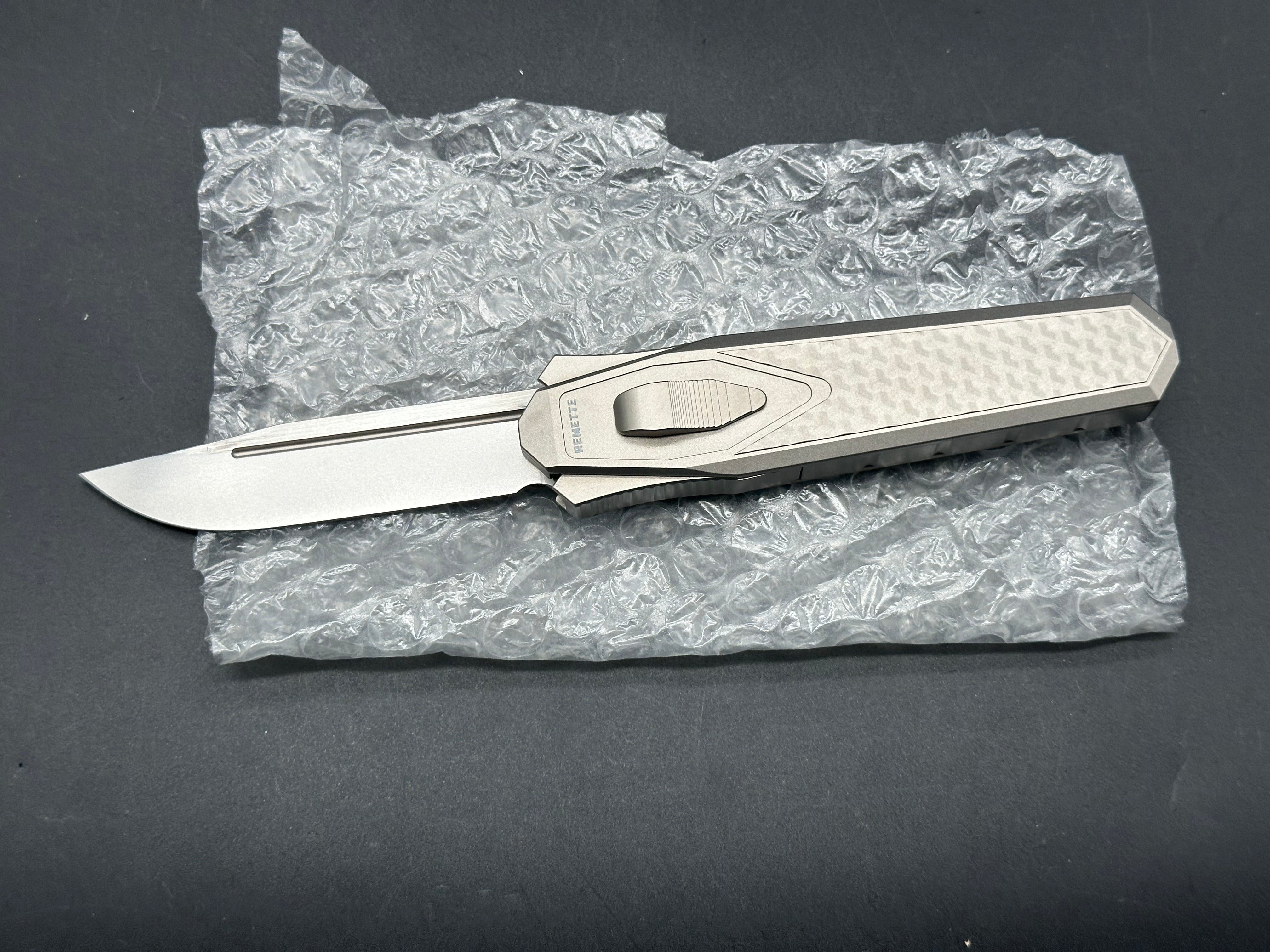 Premium Remette Swordfish Titanium Handle Folding Knife with M390 Super Steel Blade - Ideal for Outdoor Camping, Hunting, and Everyday Carry (EDC)