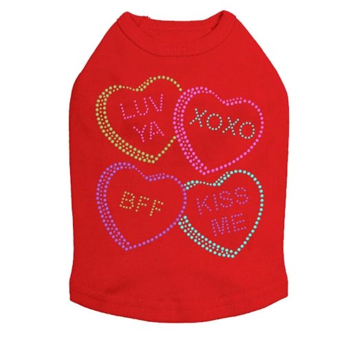 Sweet Candy Conversation Hearts #2 Tank Top - Multiple Colors for Valentine's Day, Party & Casual Wear