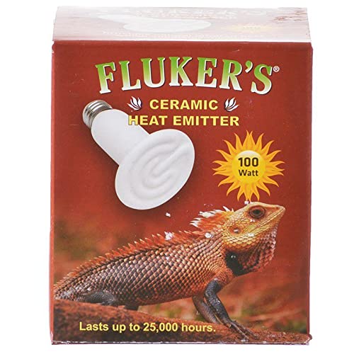Fluker's 100W Ceramic Heat Emitter Reptile Bulb - 3 Pack for Terrariums, Incubators & Pet Heating - No Light, Safe 24/7 Use for Lizards, Snakes & Small Animals